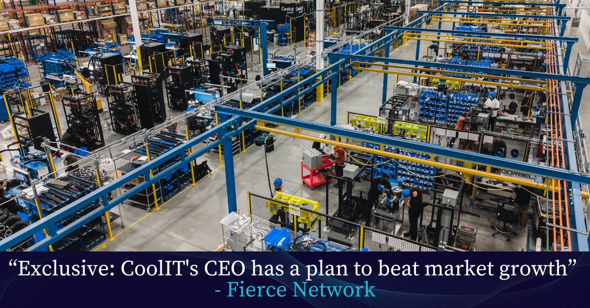 CoolIT Systems (@coolitsystems) on Twitter photo “Liquid cooling isn't a one size fits all solution. Customization is key.”
CoolIT CEO Jason Waxman spoke with <a href="/FierceNetwork_/">Fierce Network</a>’s Diana Goovaerts about what’s next for data centers and how CoolIT is scaling to meet the moment.
Read more: fierce-network.com/cloud/exclusiv…
#liquidcooling “Liquid cooling isn't a one size fits all solution. Customization is key.”
CoolIT CEO Jason Waxman spoke with <a href="/FierceNetwork_/">Fierce Network</a>’s Diana Goovaerts about what’s next for data centers and how CoolIT is scaling to meet the moment.
Read more: fierce-network.com/cloud/exclusiv…
#liquidcooling
