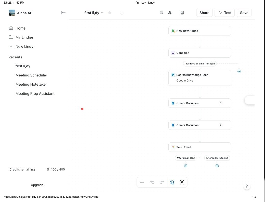 AichaAB293172's tweet photo. Learning in #ALX_AiSK to use AI-powered automation agent #lindy to do repetitive tasks.
@alx_africa https://t.co/qf3SCzfGYo