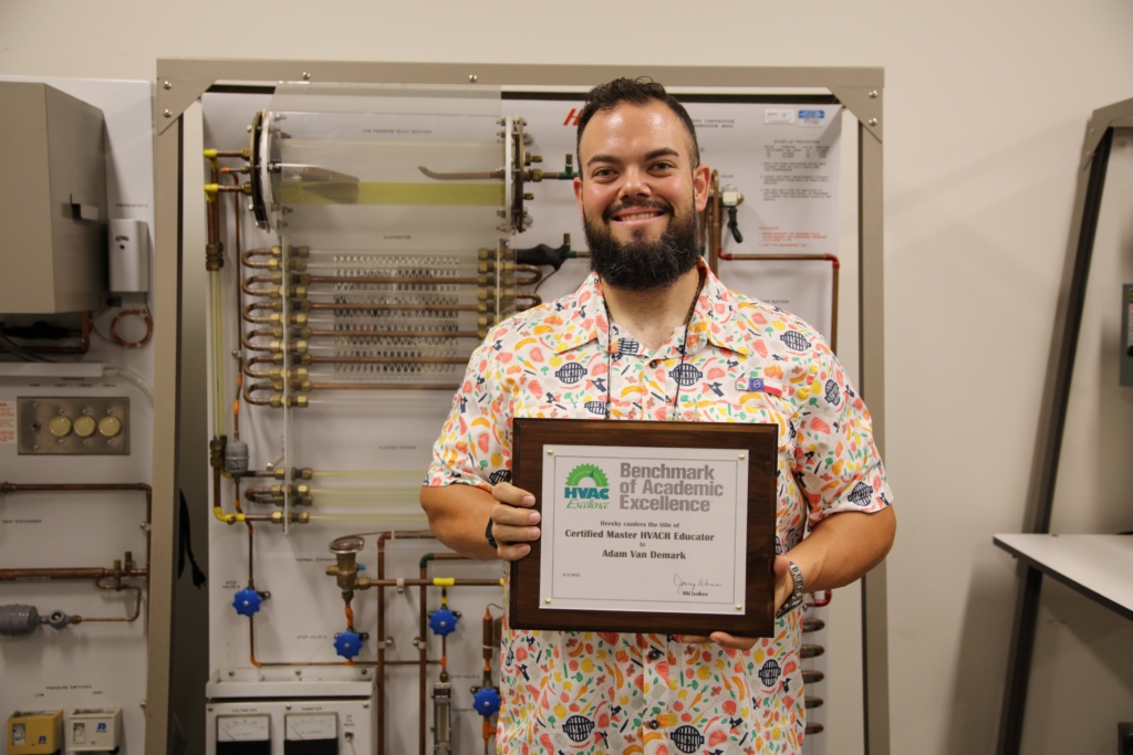 TSTCFortBendCo's tweet photo. Congratulations to Adam Van Demark for earning the Certified Master HVACR Educator title!! This is a big accomplishment showing his dedication to being the best instructor he can be for his students. 🎉
#hvacexcellence #hvac #technicallybetter

Read more: https://t.co/78C5iUrxqU https://t.co/IFlBly0cvc