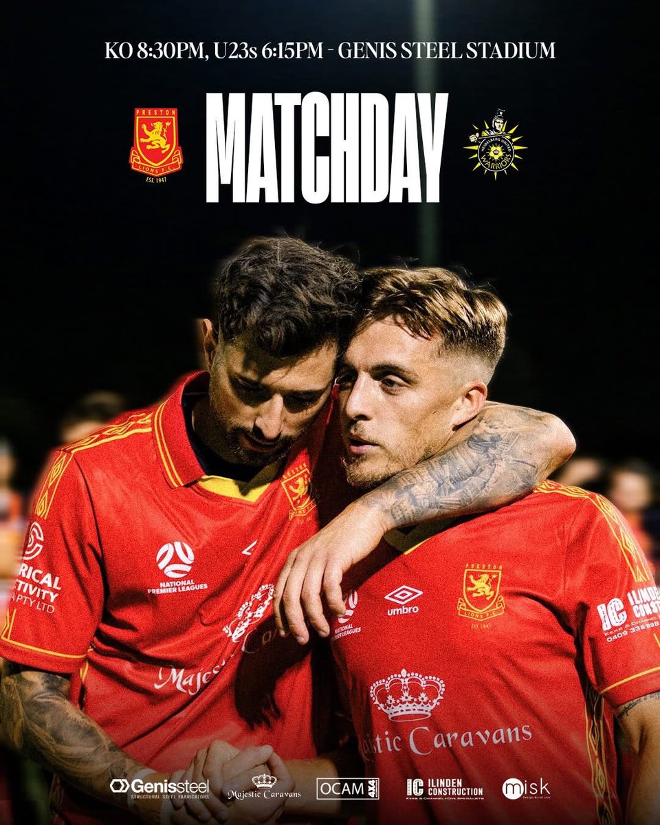 Tonight, Genis Steel Stadium becomes a fortress as we host the fiercest rivalry in Victorian football. The drums will echo. The chants will rise. This is more than a game.

⏰ KO 8:30PM, U23s 6:15PM
📍 Genis Steel Stadium
🎟️ Fully ticketed event: bit.ly/m/plfc
