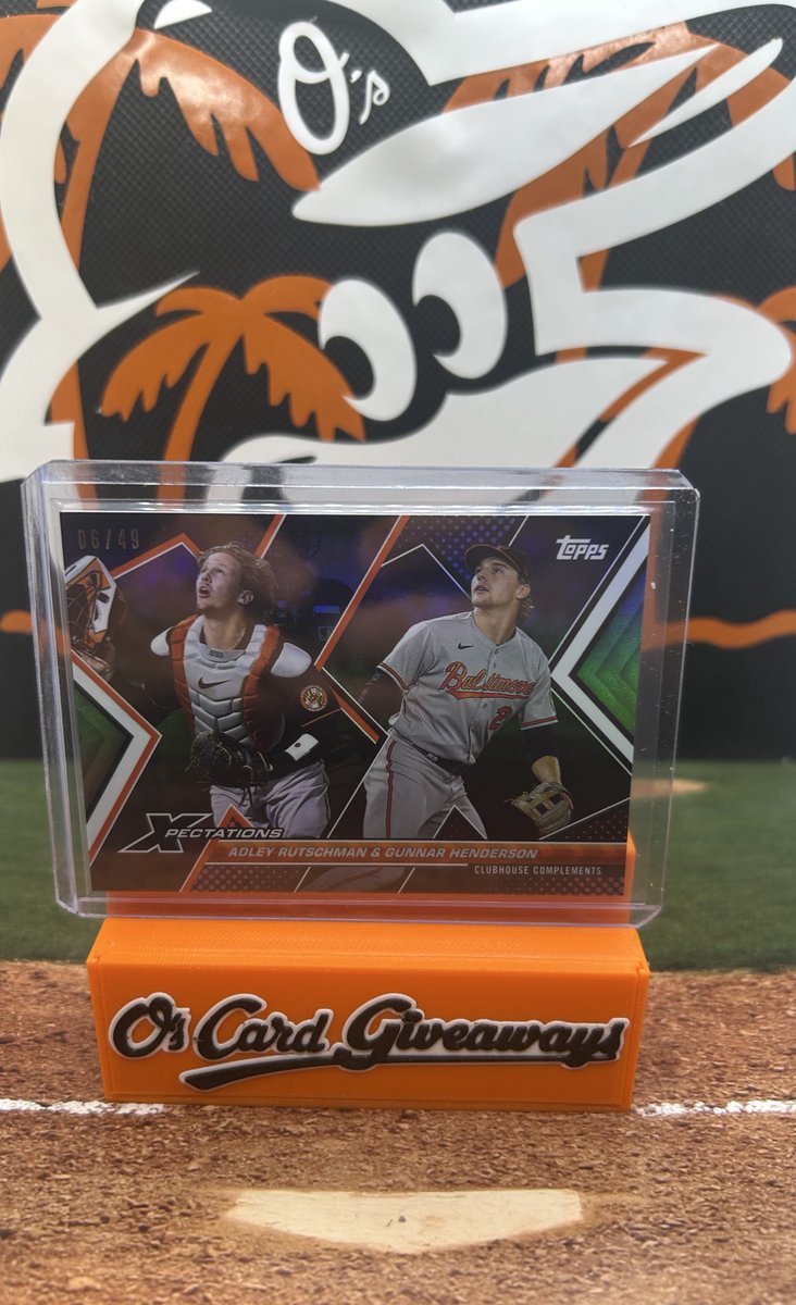 ORIOLES WIN!!! Like retweet and follow! I’ll select one lucky winner to receive this Adley Rutschman &amp; Gunnar Henderson (6/49) card tomorrow night during the game! #Birdland