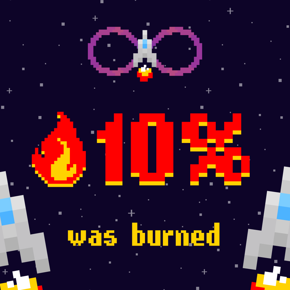 infiniteburnrr's tweet photo. We successfully burned 10% of the total supply already and it hasn't even been a week!
Yes 100.000.000 tokens have already been burned forever.

You all rock, and we tell you: Lets burn some more!
Each burn makes every token more valuable.
Next goal: 15% https://t.co/eMNPS3wKa1