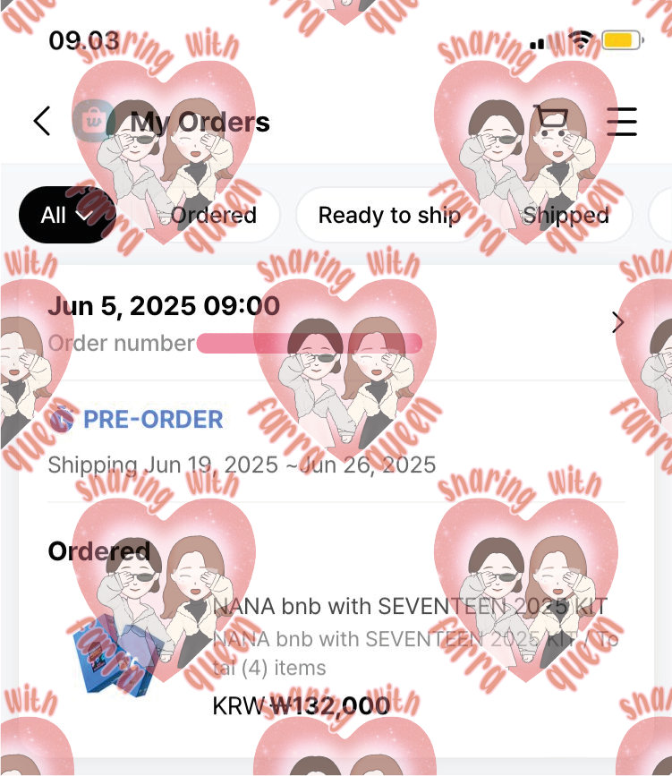 with_FarraQueen's tweet photo. [#ProofCO_QueenF]  
05.06.2025 ☑️
CO Weverse NANA bnb with SEVENTEEN 2025 KIT https://t.co/U2Nh1LDxgK