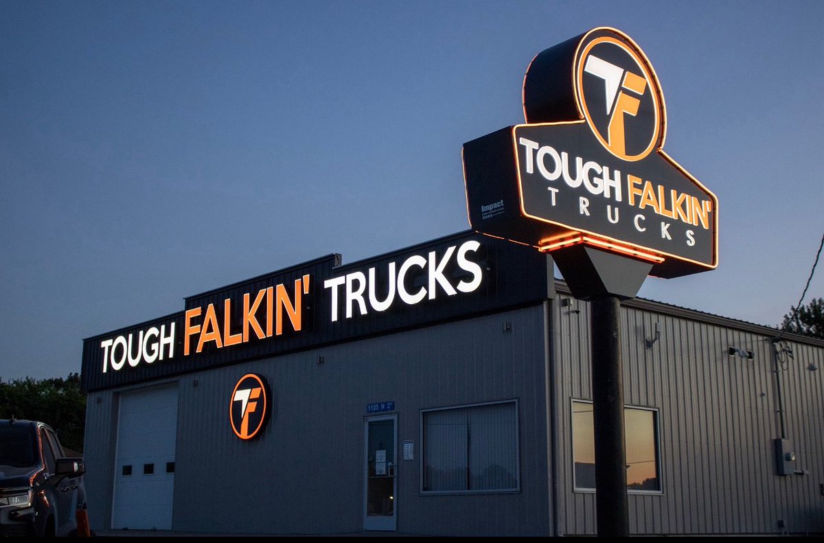 When you sell tough trucks, your signage better pull its weight. 💪🛻
High-impact, custom signs that command attention and build trust from the street to the lot. 🧡💡

#AnySignAnywhere