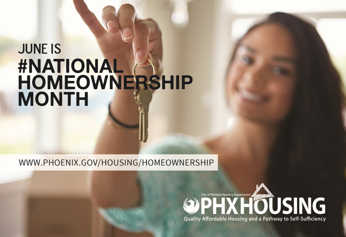 Did you know? - The City of Phoenix Housing Department offers a fantastic opportunity for low-income families to buy their first home through the Section 32 Homeownership Program.

Learn more at phoenix.gov/housing/homeow…

June is #NationalHomeownershipMonth