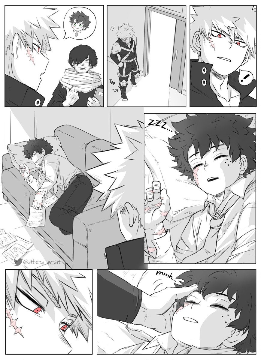 [1/2] Two jobs can be exhausting, Izuku. So Kacchan...
💚👔💤🧡
#BKDK #ktdk #deku #bakugo #katsuki
