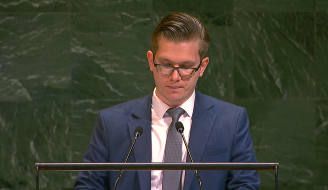 BelarusUNNY's tweet photo. At #UNGA🇺🇳 debate on HIV/AIDS, #Belarus🇧🇾 emphasized national measures to prevent HIV, ensure universal treatment access, fight stigma, support affected communities, and strengthen health systems, with gratitude to @WHO @UNAIDS @GlobalFund for their continued support https://t.co/OPP1aF9eF9