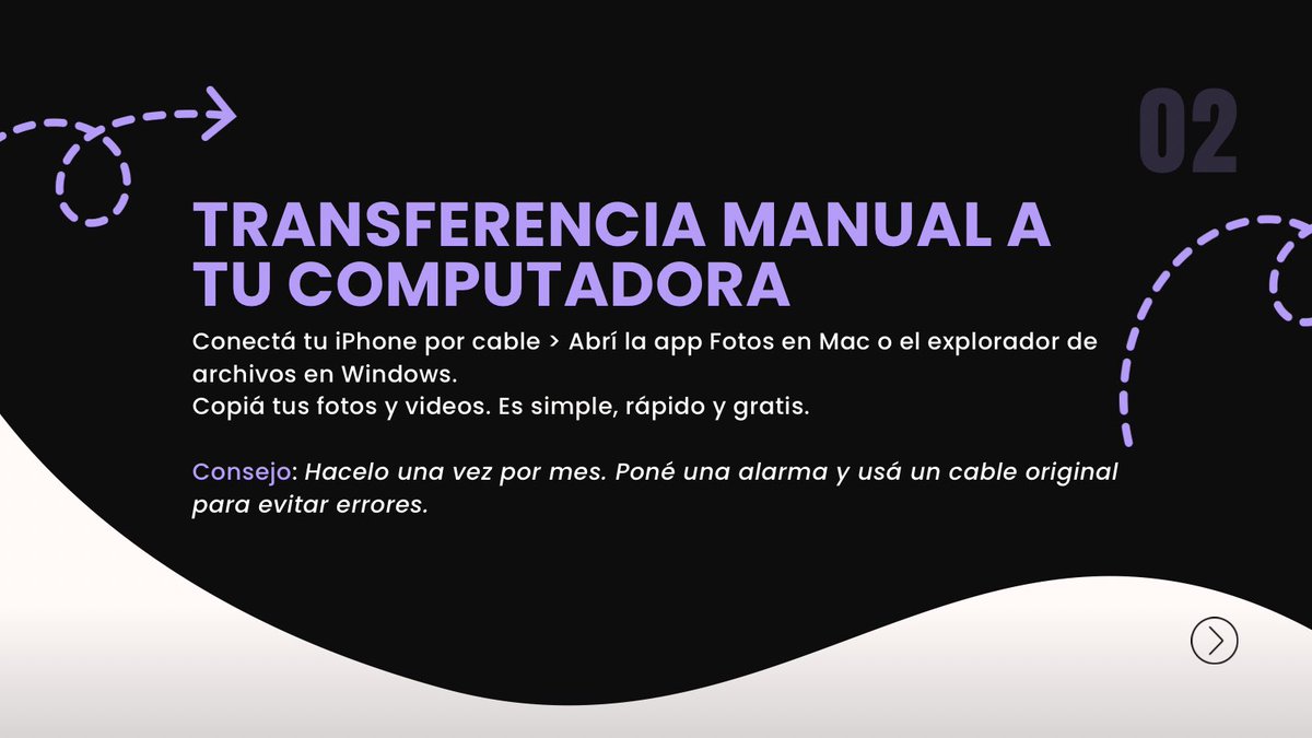 OkeytekS's tweet photo. Vas a borrar fotos o liberar espacio en tu iPhone? ⛔️
Antes de hacerlo, te mostramos 4 maneras de hacer respaldos gratuitos y seguros desde tu iPhone, y qué revisar antes de eliminar cualquier archivo.
#RespaldoiPhone #iCloud #OkeytekTips #CuidaTusRecuerdos #AppleSupport https://t.co/25yHZKIrMe
