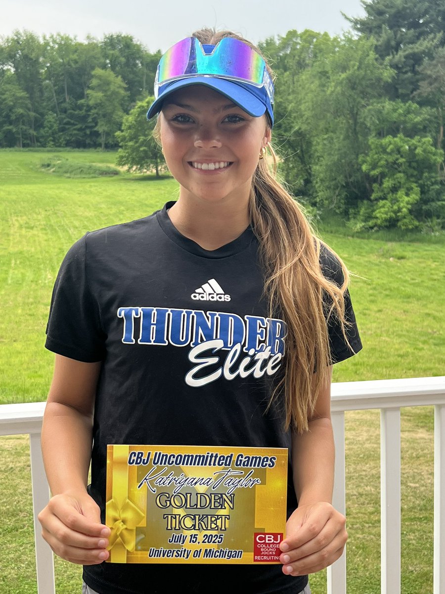 Kat Taylor (@kattaylor2027) on Twitter photo I am so excited to be 1 of 72 athletes to receive a Golden Ticket to participate in the <a href="/CollegeBDJocks/">College Bound Jocks</a> D1 Uncommitted Games. I am excited to travel to Michigan to play on July 15th. Thank you so much CBJ for this opportunity. <a href="/TEP_Ferrari/">Thunder Elite Premier - Ferrari</a> <a href="/OilerPride22/">Jeff Steiner</a> <a href="/WalshJesuitSB/">Walsh Jesuit Softball</a> I am so excited to be 1 of 72 athletes to receive a Golden Ticket to participate in the <a href="/CollegeBDJocks/">College Bound Jocks</a> D1 Uncommitted Games. I am excited to travel to Michigan to play on July 15th. Thank you so much CBJ for this opportunity. <a href="/TEP_Ferrari/">Thunder Elite Premier - Ferrari</a> <a href="/OilerPride22/">Jeff Steiner</a> <a href="/WalshJesuitSB/">Walsh Jesuit Softball</a>