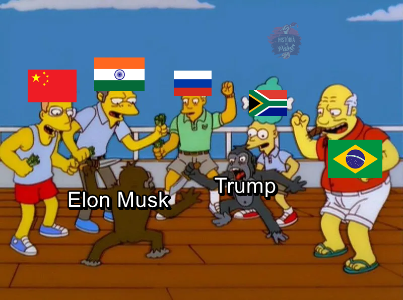 os membros do BRICS vendo a treta do Trump e Musk