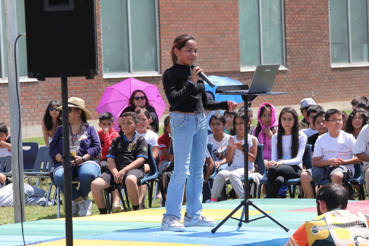 Satus Elementary students showing off their talents as part of their annual Concert on the Lawn/Talent Show.