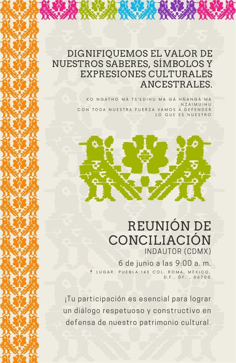 Las artesanas Hñahñu contra todo tipo de despojo ✊🏽🗣️🔥