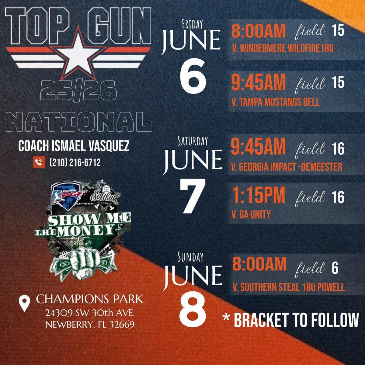 Emma Gourley (@emmagourley05) on Twitter photo Playing with Top Gun 25/26 National this weekend in Newberry for the Show Me the Money! I am excited to hit the field tomorrow!
<a href="/BTurner_75/">Bob Turner</a> <a href="/TGA_Turner/">Top Gun National 18U</a> <a href="/Brockstar2023/">Brock Van Faussien</a> <a href="/e_newellcoach/">Eric Newell</a> <a href="/LindsayFico/">Lindsay Fico</a> <a href="/CoachBredbenner/">Kristi Bredbenner</a> <a href="/Coach_A_Mo/">coacн мoraleѕ</a> <a href="/CoachWThees/">Windy Thees</a> <a href="/CoachBallMalone/">Cindy Ball-Malone</a> Playing with Top Gun 25/26 National this weekend in Newberry for the Show Me the Money! I am excited to hit the field tomorrow!
<a href="/BTurner_75/">Bob Turner</a> <a href="/TGA_Turner/">Top Gun National 18U</a> <a href="/Brockstar2023/">Brock Van Faussien</a> <a href="/e_newellcoach/">Eric Newell</a> <a href="/LindsayFico/">Lindsay Fico</a> <a href="/CoachBredbenner/">Kristi Bredbenner</a> <a href="/Coach_A_Mo/">coacн мoraleѕ</a> <a href="/CoachWThees/">Windy Thees</a> <a href="/CoachBallMalone/">Cindy Ball-Malone</a>