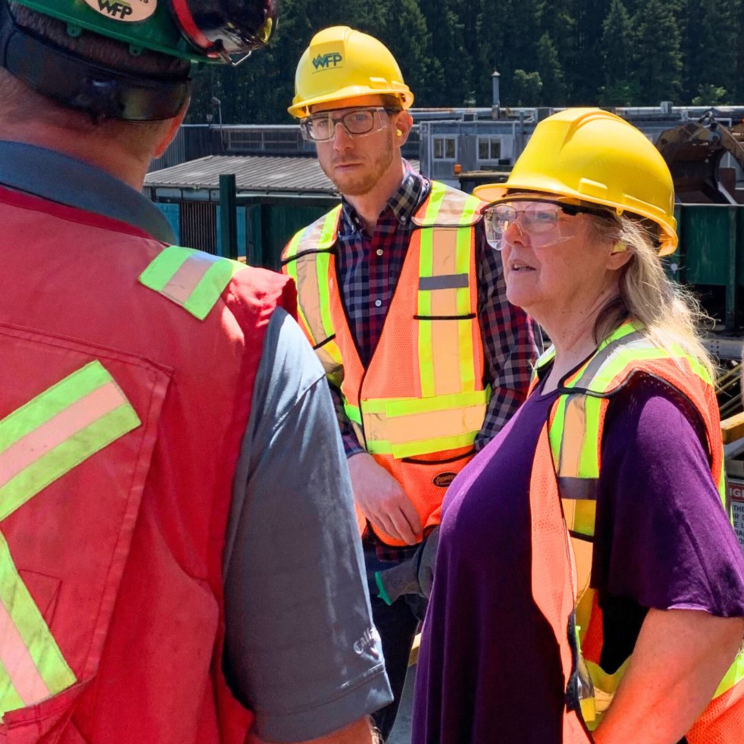 We were excited to welcome #Ladysmith Mayor Deena Beeston to our Saltair operation for her first behind-the-scenes tour, alongside Councillors Duck Paterson and Ray Gourlay. The trio commented on the skilled employees, impressive technology and commitment to safety demonstrated
