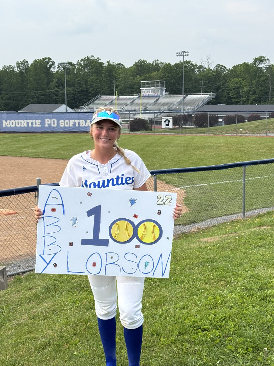 Congratulations to Abby Lorson who reached the 100 hit milestone today in a 4-2 South victory in the PIAA Quarterfinals.