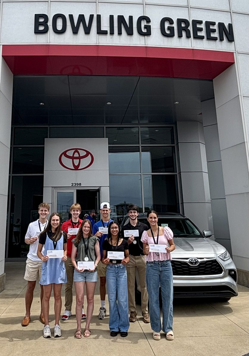 Congratulations to the Toyota of Bowling Green Class of 2025 Scholar Athletes. 

Each Toyota of Bowling Green recipient received a one-time $500 scholarship check. 

Big thanks to Dave  Stumbo  and the Stumbo Automotive Group, celebrating 13 years of awarding scholar athletes.