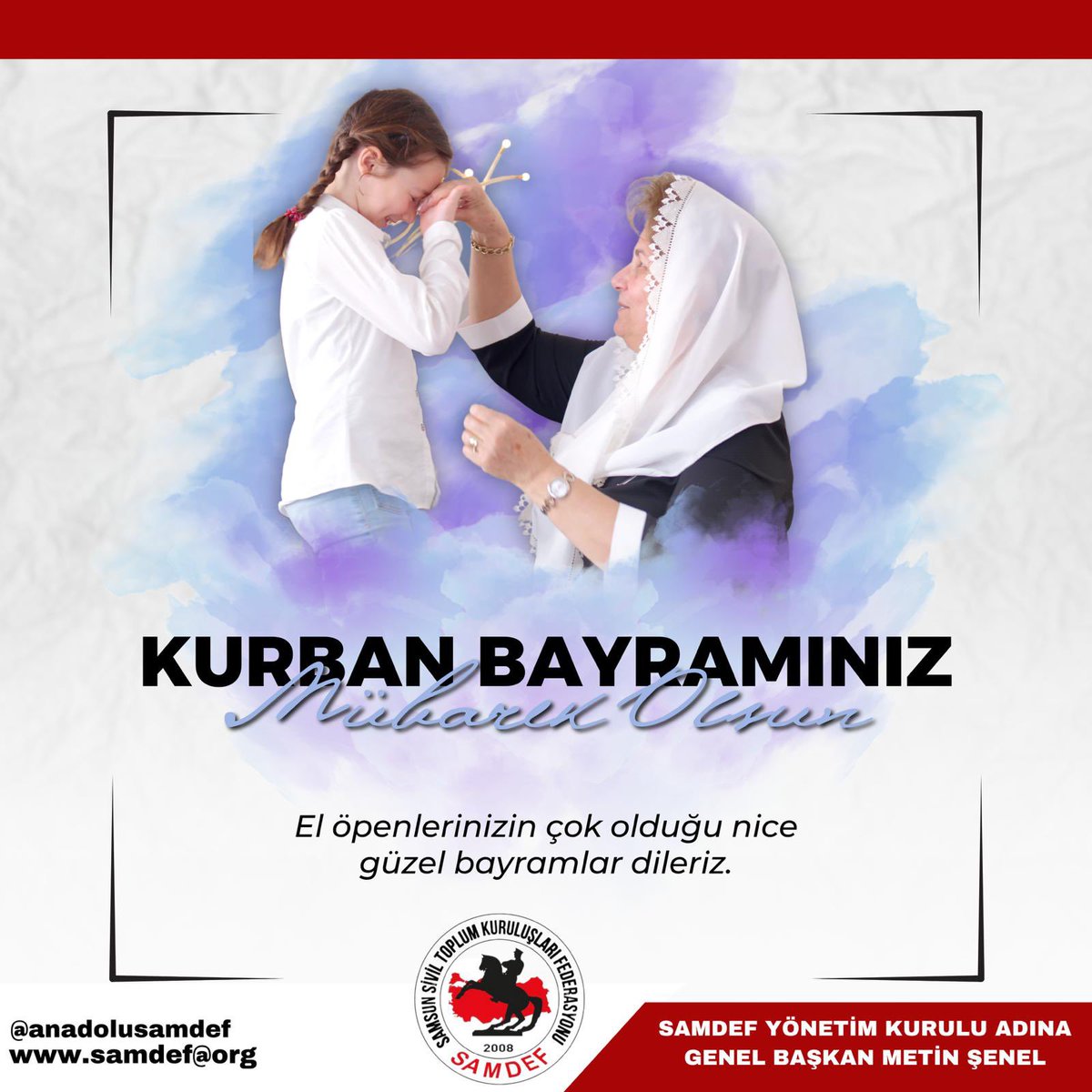 samdef55's tweet photo. Paylaşmanın ve yardımlaşmanın anlam kazandığı bu maneviyat dolu özel günde, sevdiklerinizle birlikte sağlık,mutluluk içinde nice güzel bayramlar geçirmeniz dileklerimle en kalbi duygularımla mübarek kurban bayramınızı kutlarız.

SAMDEF YÖNETİM KURULU https://t.co/WzE4qADs4t