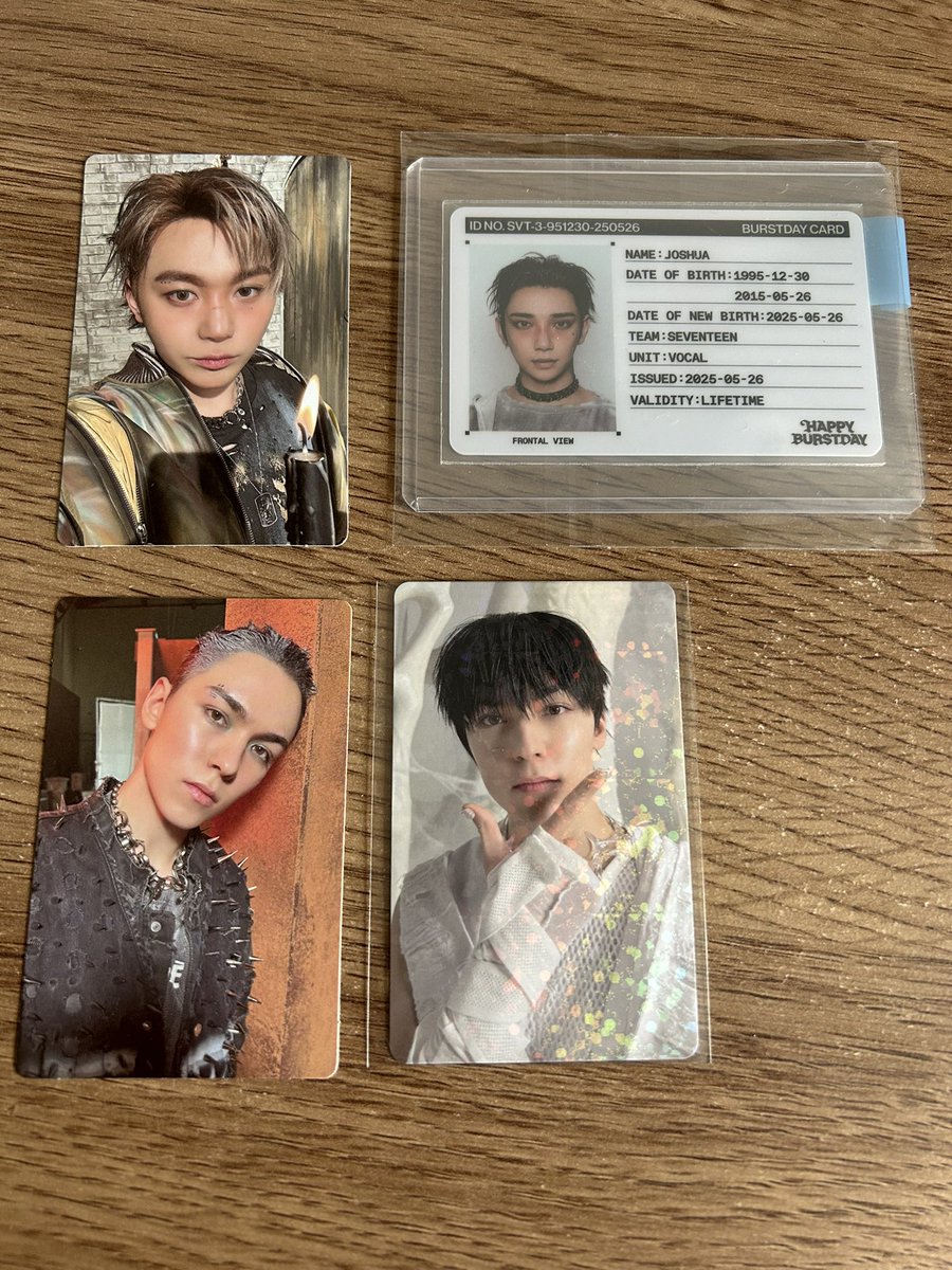 juncarat17k's tweet photo. SEVENTEEN セブチ HAPPY BURSTDAY タワレコ HMV ユニバ weverse carat盤 特典 封入 

【求】ジュン　＞　その他メンバー指定なし
【譲】スングァン　バーノン　ジョシュア

郵送希望です！お気軽にお声掛けください💎 https://t.co/ntp3JDwz9B