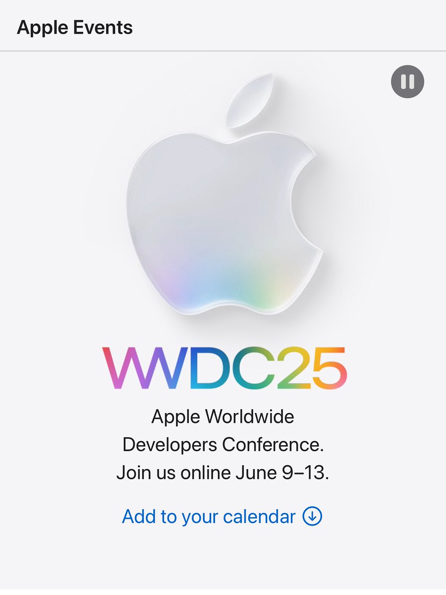 Next Monday !!❤️🧡#WWDC25  <a href="/Apple/">Apple</a> <a href="/tim_cook/">Tim Cook</a>