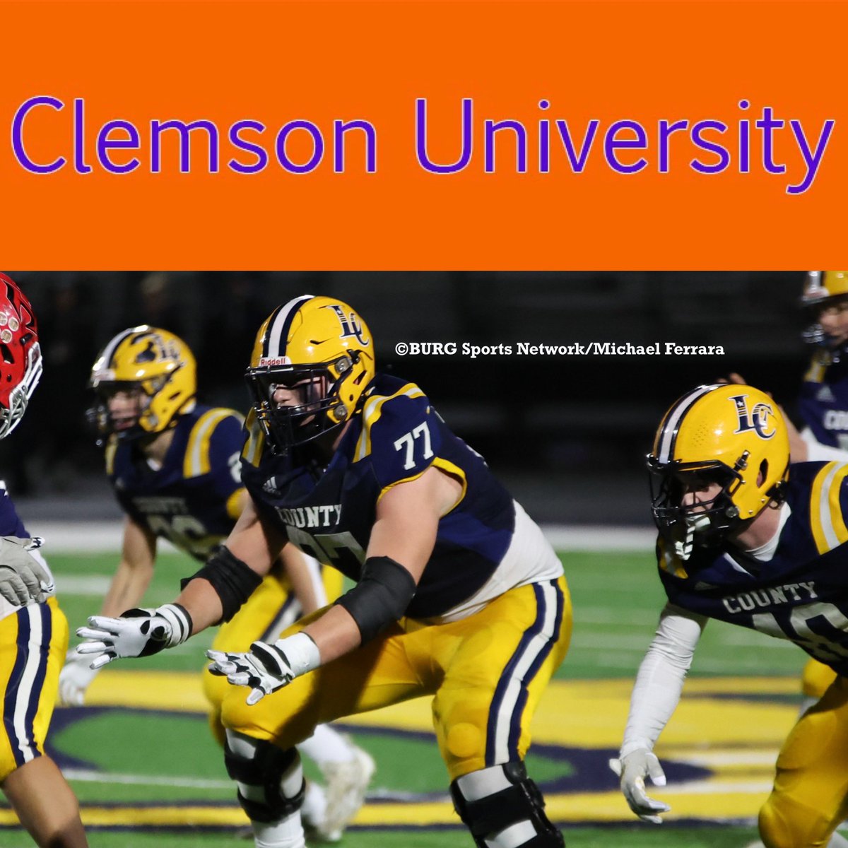 BURG Sports Network (@burgsportsnet) on Twitter photo BURG Sports followers, we would like to congratulate our two time Lineman of the year, & Loudoun County’s Carter Scruggs, as he has committed to play college football at Clemson University <a href="/countylchs/">LCHS Athletics</a> <a href="/LoudounCountyFB/">Loudoun County Football</a>
Photo Credit & Copyright : <a href="/BURGSportsnet/">BURG Sports Network</a> /Michael Ferrara BURG Sports followers, we would like to congratulate our two time Lineman of the year, & Loudoun County’s Carter Scruggs, as he has committed to play college football at Clemson University <a href="/countylchs/">LCHS Athletics</a> <a href="/LoudounCountyFB/">Loudoun County Football</a>
Photo Credit & Copyright : <a href="/BURGSportsnet/">BURG Sports Network</a> /Michael Ferrara