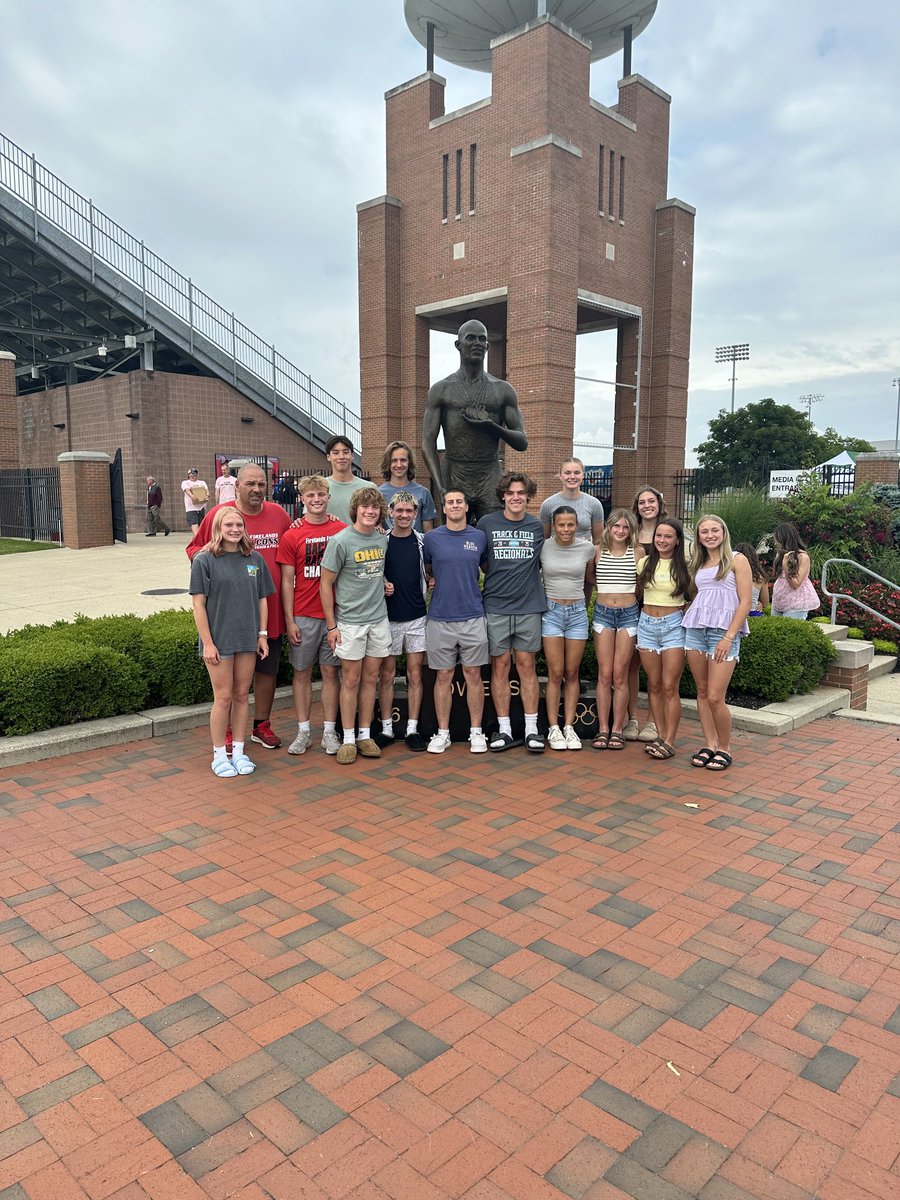 Team dinner and a trip to the stadium before prelims tomorrow! #StateBound