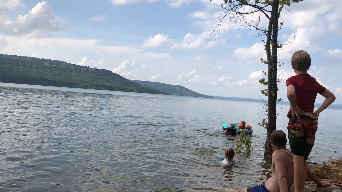 Relaxing at the lake and not thinking about code, design, AI, or MRR.