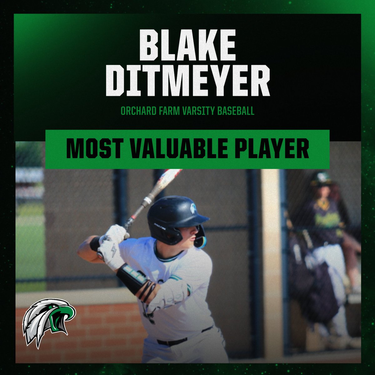 Orchard Farm Baseball (@ofhs_baseball) on Twitter photo Congratulations to <a href="/blake_ditmeyer/">Blake Ditmeyer</a> on being awarded our Most Valuable Player, voted on by his teammates. Blake led our offense in Batting Average (.328), Slugging % (.625), Doubles (9), RBI (18), OPS (1.016), and was tied with most Triples (2) and Homeruns (2) Congratulations to <a href="/blake_ditmeyer/">Blake Ditmeyer</a> on being awarded our Most Valuable Player, voted on by his teammates. Blake led our offense in Batting Average (.328), Slugging % (.625), Doubles (9), RBI (18), OPS (1.016), and was tied with most Triples (2) and Homeruns (2)