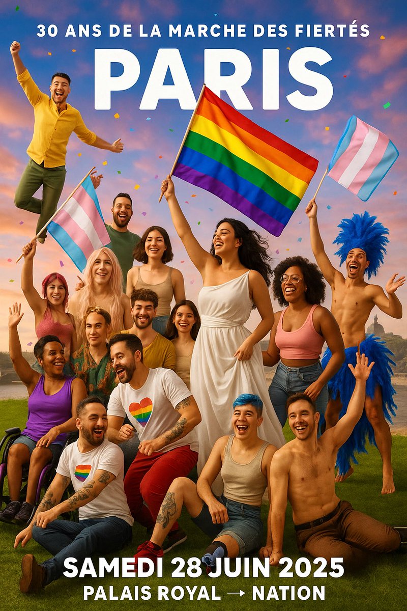 En deux minutes ChatGPT a créé une nouvelle affiche pour la marche des Fiertés de Paris.

On préférerait quelque chose dans ce goût là, cher InterLGBT.

De rien.