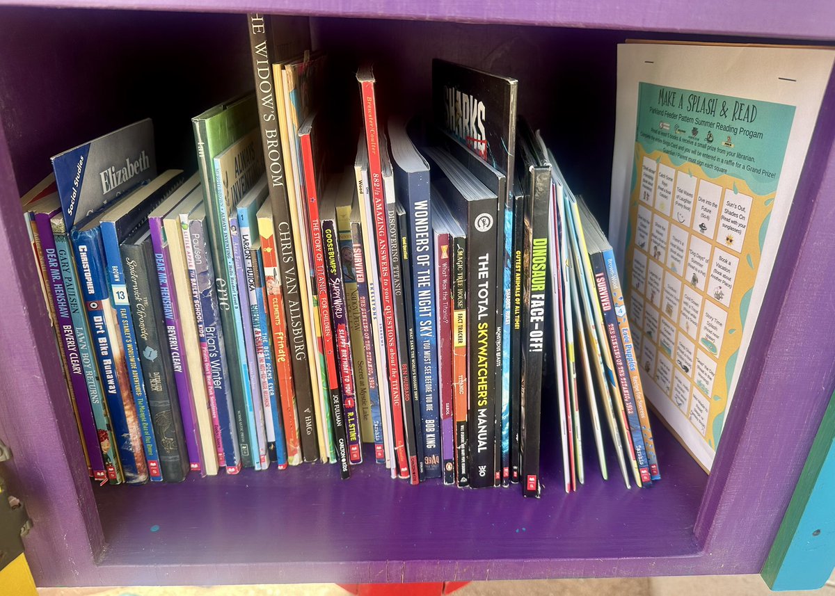 North Star ES Library (@nses_library) on Twitter photo Donβt forget to stop by our Little Free Library to grab some books for your summer reading! There is a great selection of Easy, Fiction, and Nonfiction books. *There are Summer Reading Bingo Cards available in the envelope too!* <a href="/YISDLibServices/">YISD Library Services</a> <a href="/NorthStarESYISD/">North Star Elementary School</a> Donβt forget to stop by our Little Free Library to grab some books for your summer reading! There is a great selection of Easy, Fiction, and Nonfiction books. *There are Summer Reading Bingo Cards available in the envelope too!* <a href="/YISDLibServices/">YISD Library Services</a> <a href="/NorthStarESYISD/">North Star Elementary School</a>