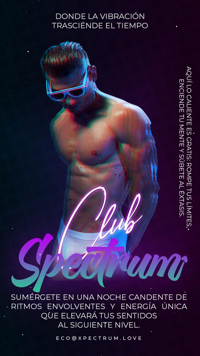 🌈 SPECTRUM – Libertad íntima, privacidad absoluta 🌈
SPECTRUM es un club gay swinger exclusivo, creado para hombres que desean explorar su sexualidad sin etiquetas y con total libertad.
Aquí, el deseo se vive con respeto, confianza… y máxima discreción.