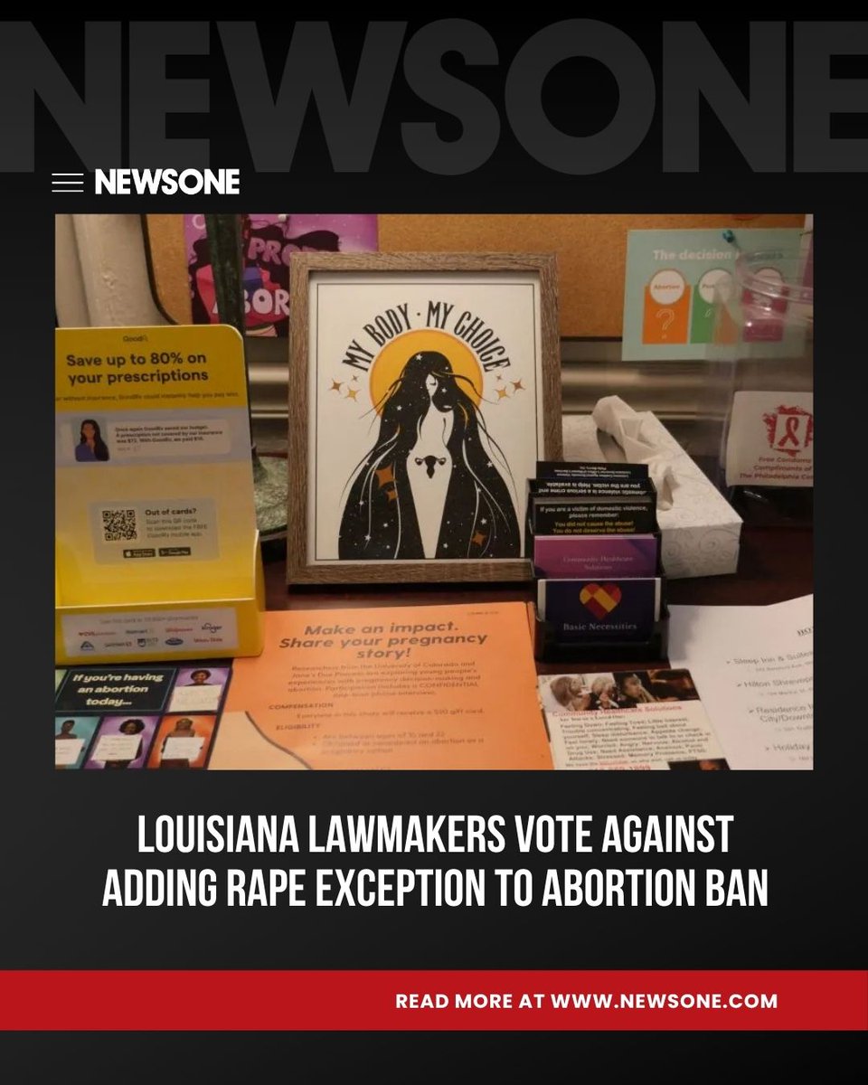 For the third time, Louisiana legislators voted against adding a rape exception to the state's 2022 abortion ban, one of the harshest in the country.

More on #Newsone.com l Read More: bit.ly/3ZQET81
📸: Getty