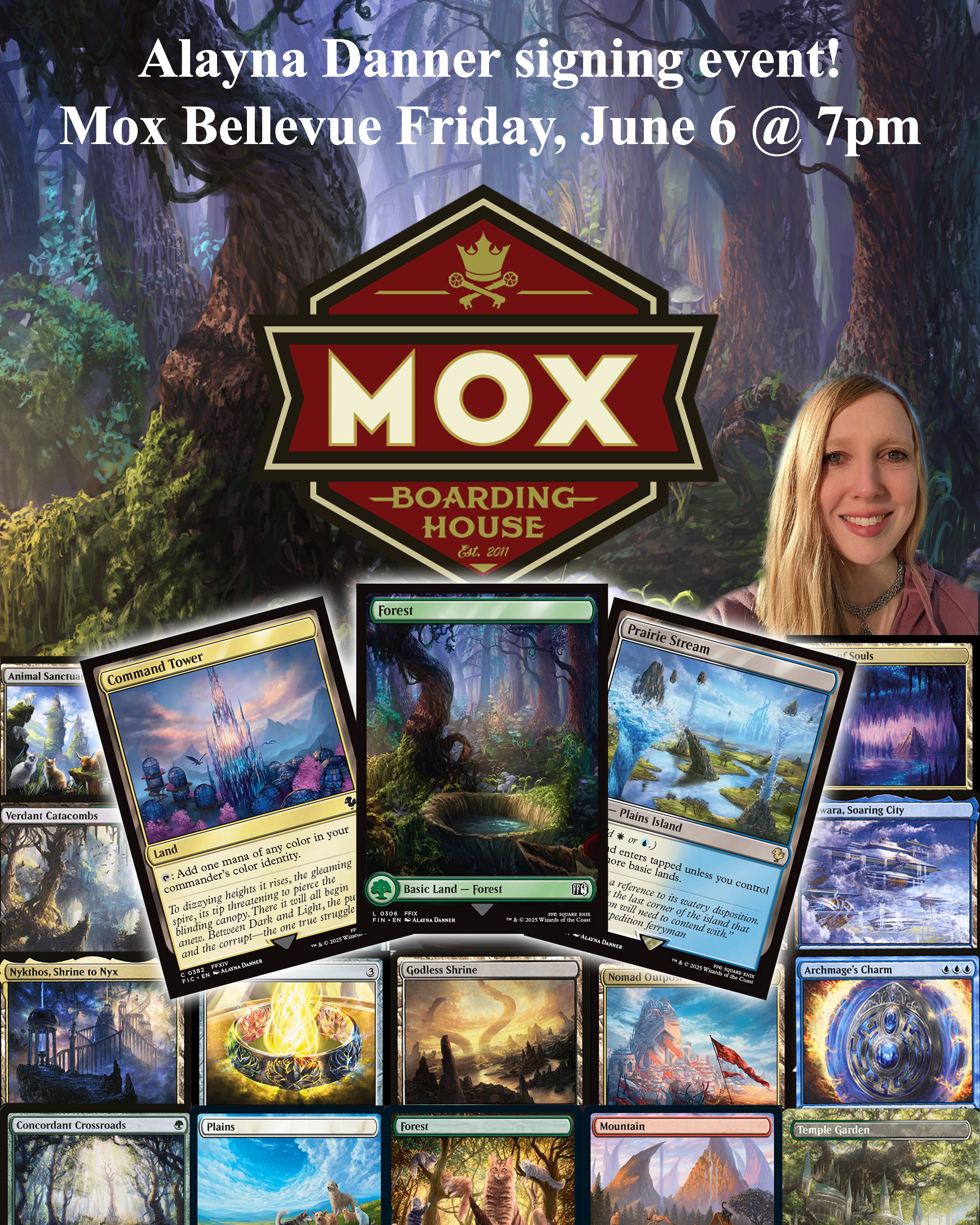 MTG【天上都市、大田原】alayna danner手描き装飾　直筆サイン入り Alayna Danner ~ GENCON! Booth #566! (@windrune) / X