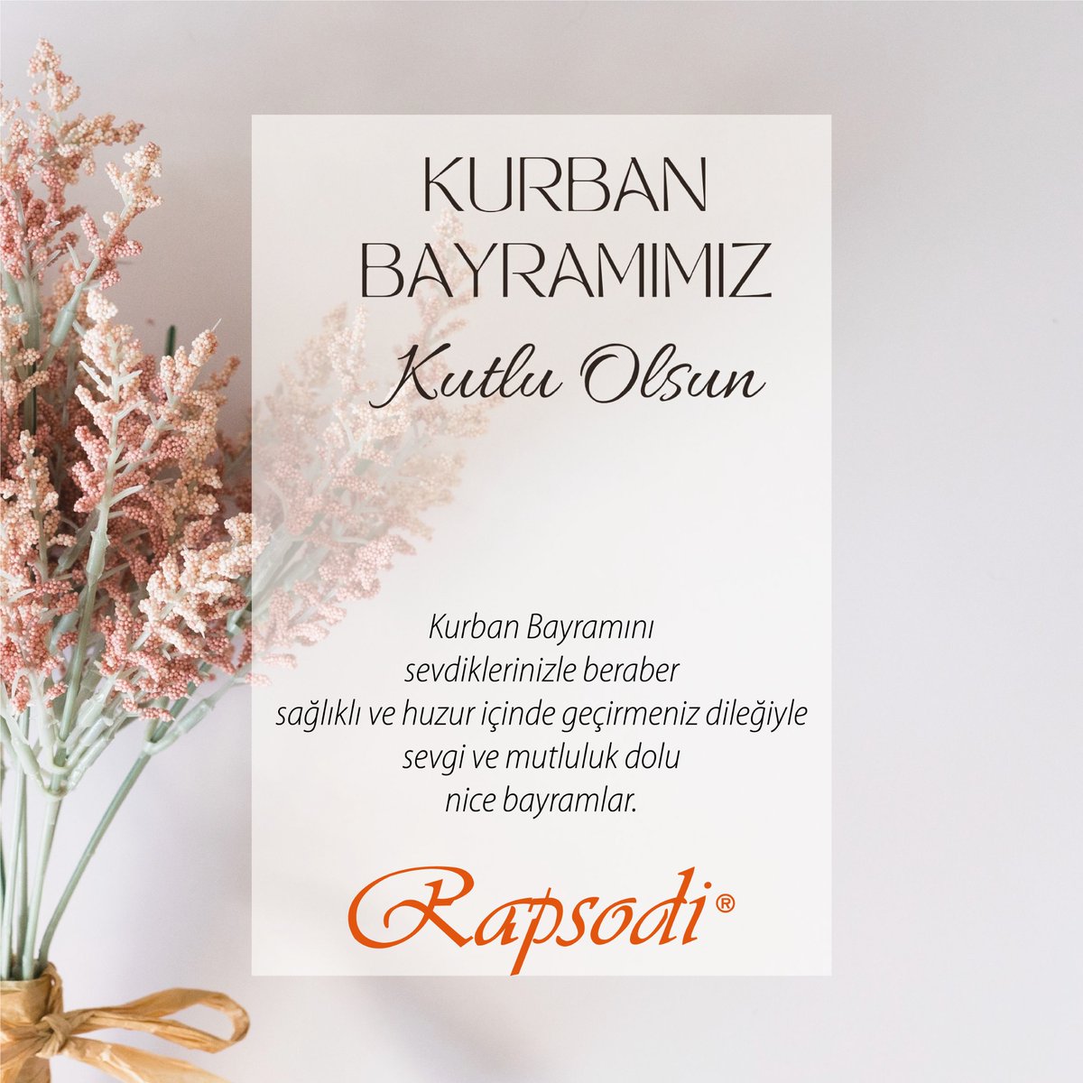 Rapsodi_socks's tweet photo. Kurban Bayramını sevdiklerinizle beraber sağlıklı ve huzur içinde geçirmeniz dileğiyle sevgi ve mutluluk dolu nice bayramlar.

#Bayram #KurbanBayramı #BayramınızKutluOlsun #İyiBayramlar #happysacrificefeast https://t.co/gNkRFUxfxc