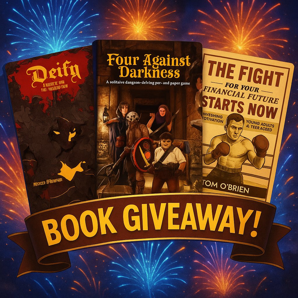 SOLO RPG GIVEAWAY + a bonus book 🔥
Open to U.S. Residents only! Don't miss out ⬇️
kingsumo.com/g/3l56yl1/book…

#giveaways #books #contest #gamer
forgive me for the AI generated image as it butchered the covers
