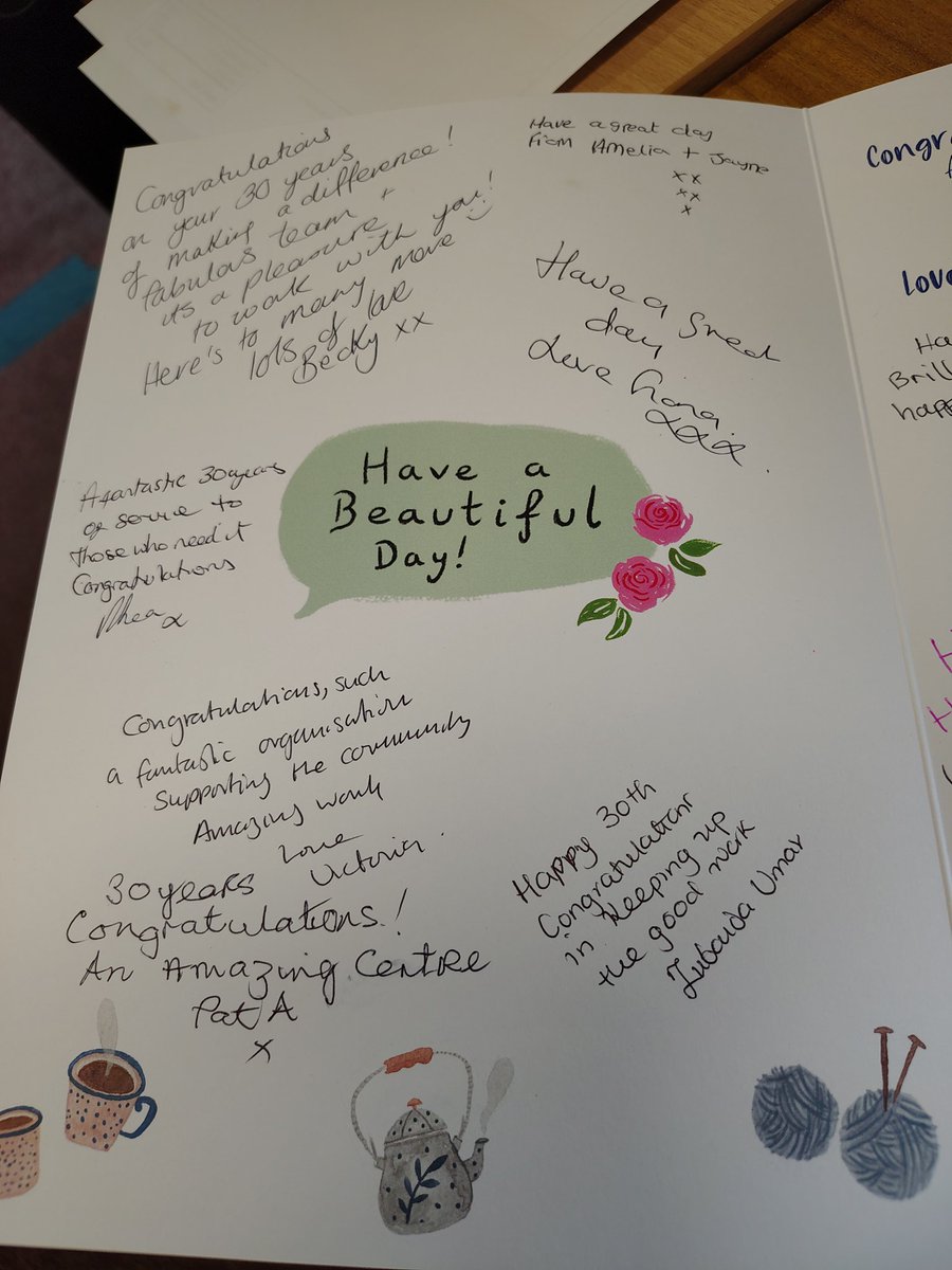 ArmleyHH's tweet photo. On behalf of the staff and volunteers we like to show our appreciation for all the wonderful cards and emails we have received in acknowledgement of our 30th anniversary 

A extra special Thank you to our friends at @NewWortleyCC for our card and gift🙂🙂 https://t.co/vUHrqu6yxy