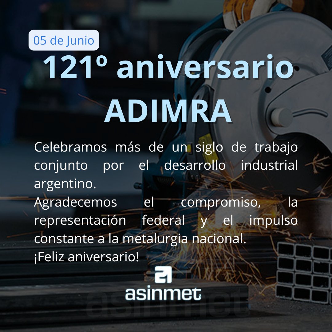 Feliz 121° Aniversario <a href="/ADIMRAoficial/">ADIMRA</a>
