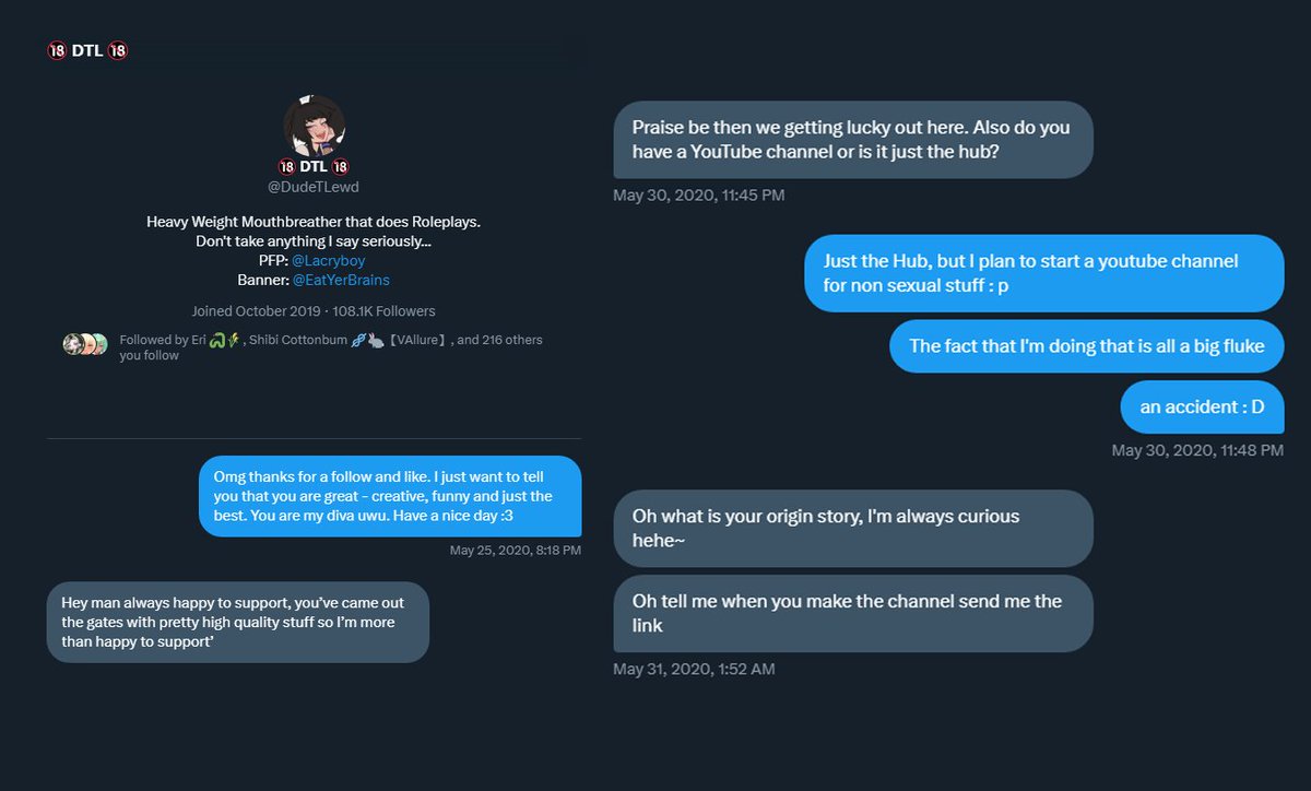 BabyPinkVA๐๐๏ธ (@babypinkasmr) on Twitter photo I think it was when <a href="/DudeTLewd/">๐ DTL ๐</a> replied to me, and was so genuinely nice and sweet and encouraged me to start a YouTube channel (at that point I didn't believe I can do anything besides short moaning audios on ๐ site). A week ago my channel turned 5 years old, and my life I think it was when <a href="/DudeTLewd/">๐ DTL ๐</a> replied to me, and was so genuinely nice and sweet and encouraged me to start a YouTube channel (at that point I didn't believe I can do anything besides short moaning audios on ๐ site). A week ago my channel turned 5 years old, and my life