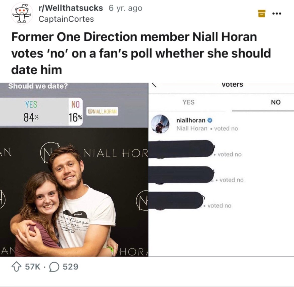 flickerofh0ran's tweet photo. Remember when Niall voted no on that fans instagram story?😭 https://t.co/FndfOt24G3