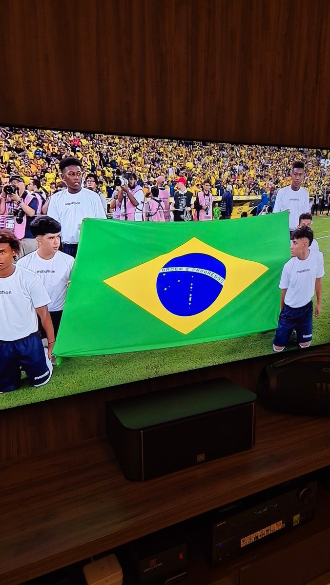 lucasrokam's tweet photo. Só eu vi a bandeira toda errada do Brasil no jogo das eliminatórias? Que vergonha.
#ecuadorvsbrasil @FIFAcom @CBF_Futebol https://t.co/5PhkVDRc4B