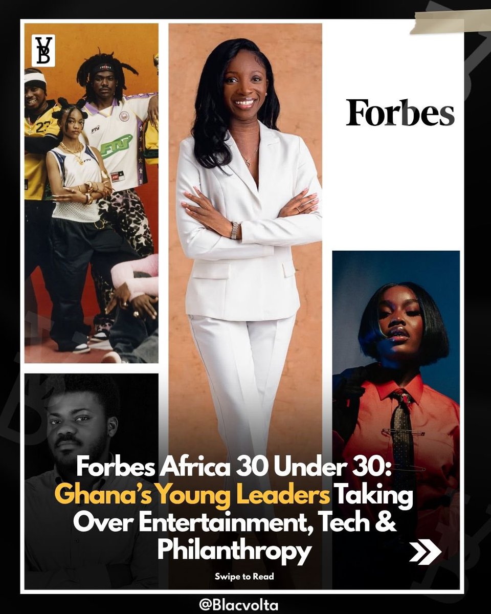 Forbes has released their much-anticipated 30 Under 30 list for this year, featuring outstanding Ghanaian talents in entertainment, technology, and philanthropy. @gyakie_ <a href="/freetheyouth_gh/">FREE THE YOUTH</a> <a href="/KhadijaOwusu/">Dr Khadija Owusu</a>