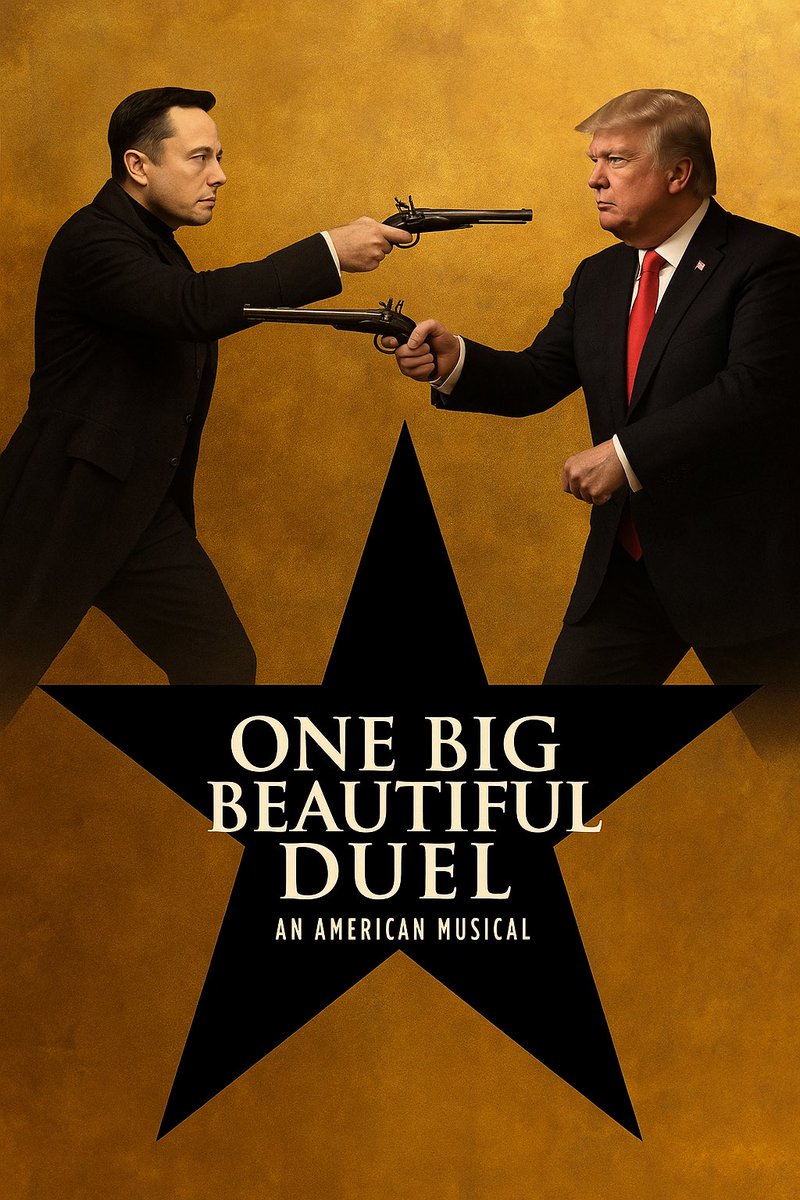 If this was 1824, Trump &amp; Musk would resolve this in a duel and Lin-Manuel Miranda would’ve had a whole new musical to write