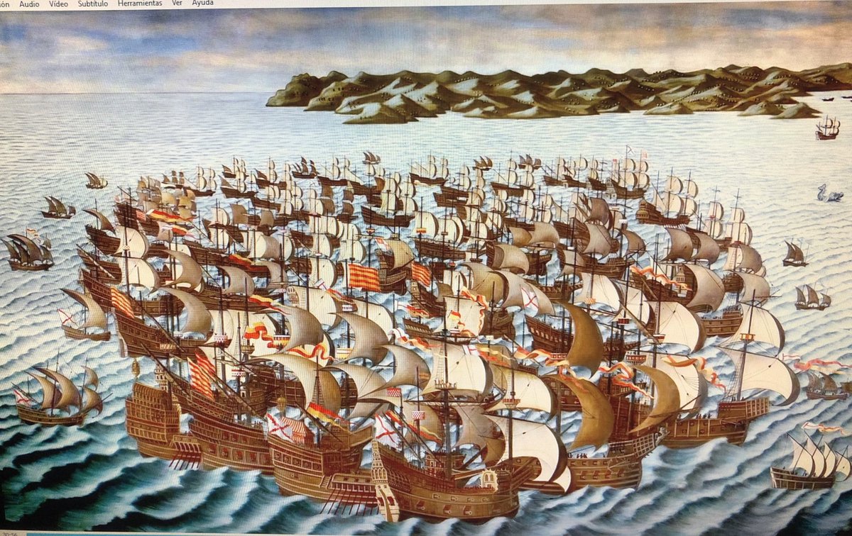 L'Armada Invencible amb senyeres de 4 barres i creus de Sant Jordi. La història no és com ens l'han contada.