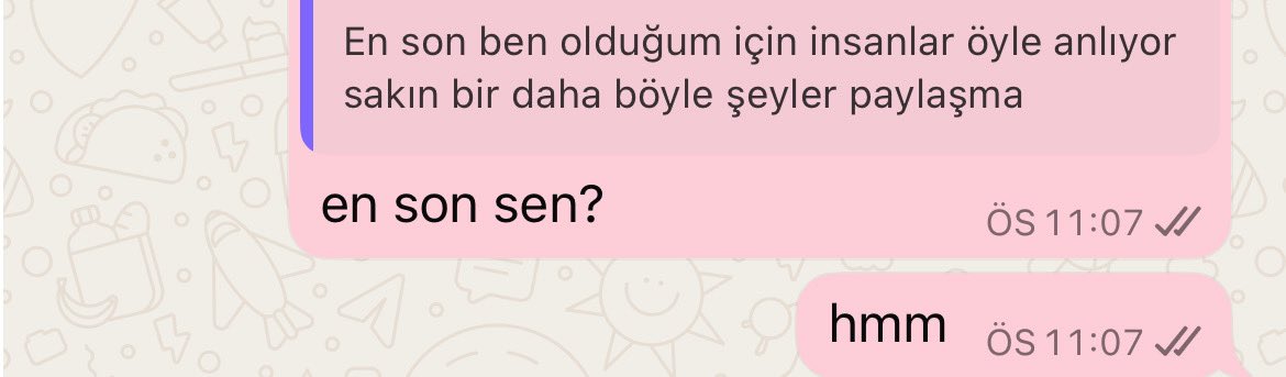 kendinizi salak hissettiginizde aklınıza eski sevgilimin kendini en son sevgilim zannetmesi gelsin 😚