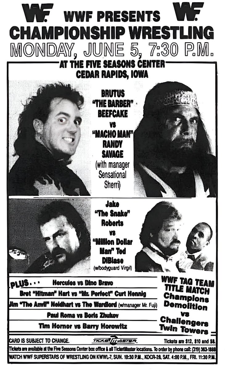 JakeSnakeDDT (@jakesnakeddt) on Twitter photo #OTD 36 years ago!
<a href="/MDMTedDiBiase/">Ted DiBiase</a> and I bring our rivalry to Cedar Rapids, Iowa in 1989
#ThrowbackThursday #OTD 36 years ago!
<a href="/MDMTedDiBiase/">Ted DiBiase</a> and I bring our rivalry to Cedar Rapids, Iowa in 1989
#ThrowbackThursday