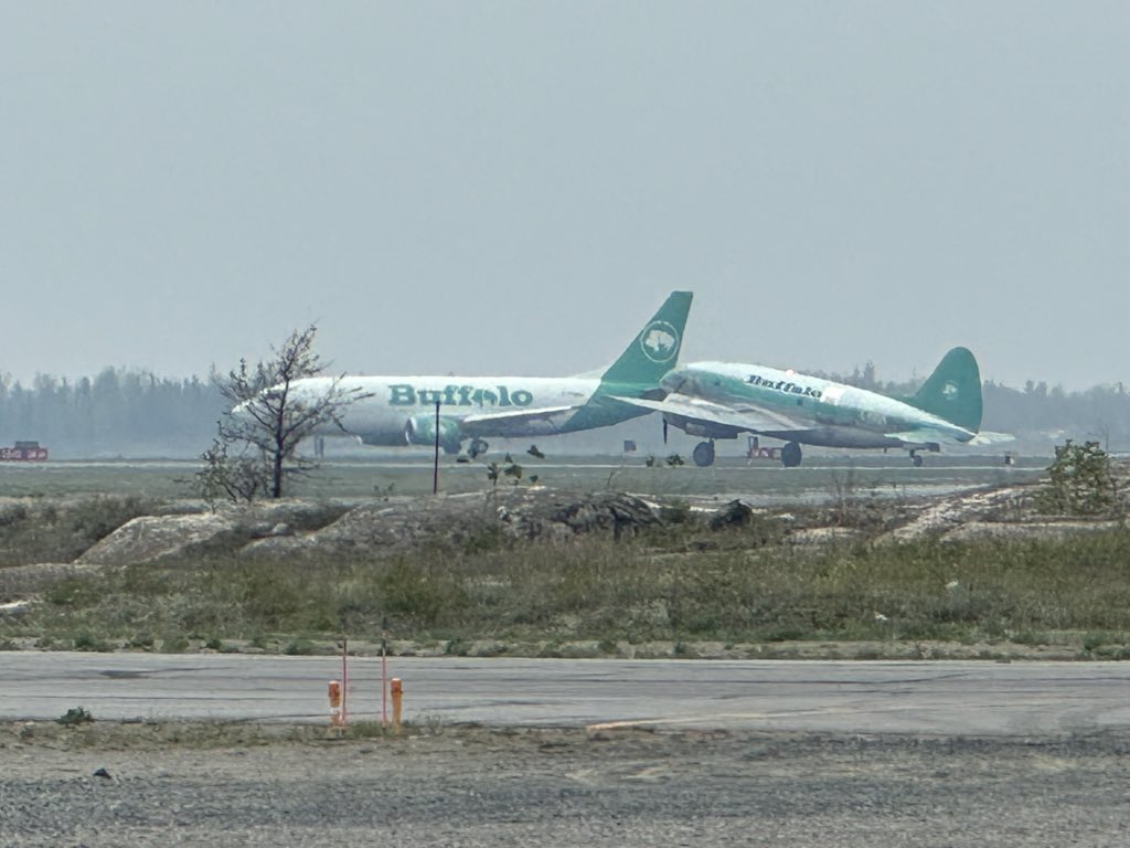Mikey McBryan (@mikeymcbryan) on Twitter photo I don’t know if this even happened in History. 737 and C-46 taxing out to take off together for the same company. I don’t know if this even happened in History. 737 and C-46 taxing out to take off together for the same company.