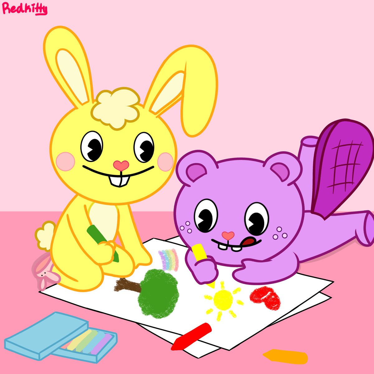 bea_xsekai's tweet photo. Hello everyone.. :3๐๐
I made this drawing when cuddles and toothy with the same moments.. ๐๐โจโจโจโจโจ๐
.
.
.
#happytreefriends #htf #cuddleshtf #toothyhtf #htfart https://t.co/Pj6myobPT2