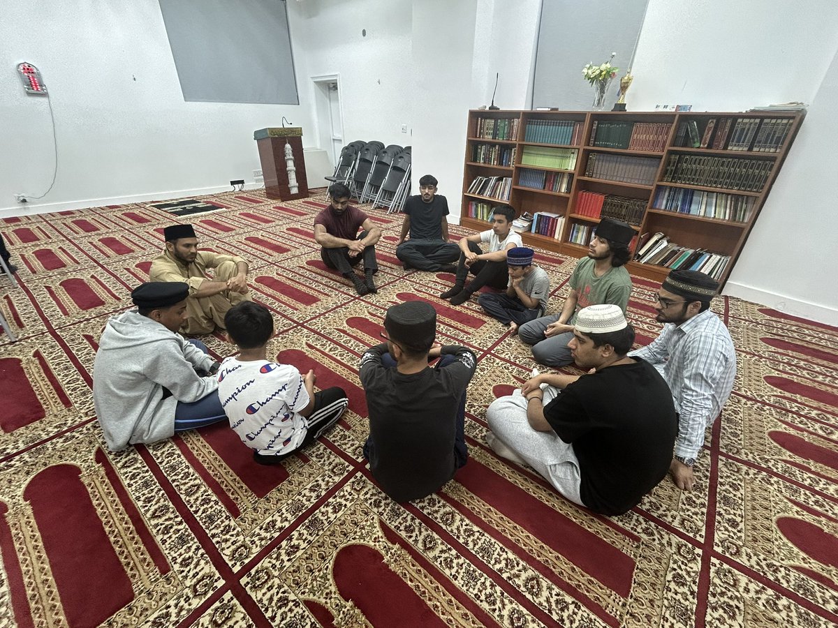 Today, our Muslim Youth had a discussion about Khilafat. We discussed how important it is and how lucky we are to have it in our lives, as well as how blessed we are to be able to write letters to our current Khilafat. Afterwards, we ate dinner. <a href="/MuslimYouthUSA/">Muslim Youth USA</a>