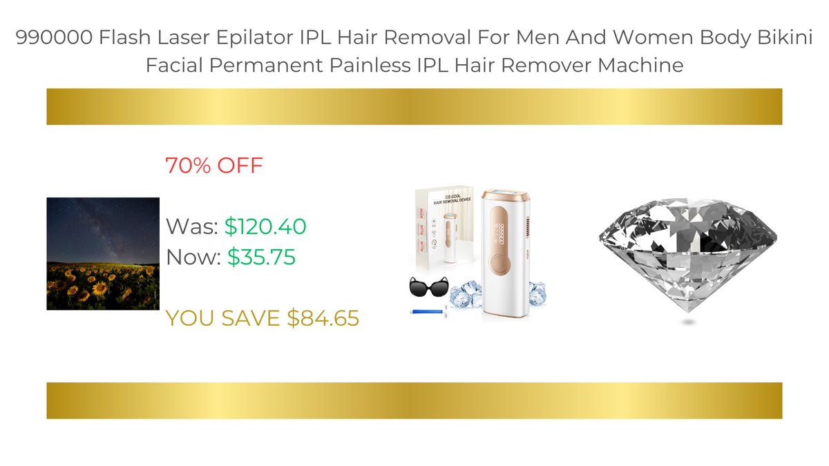 JonArauzo's tweet image. 990000 Flash Laser Epilator IPL Hair Removal For Men And Women Body Bikini Facial Permanent Painless IPL Hair Remover Machine

Buy it now:

s.click.aliexpress.com/e/_oDDkODq

#laser #epilator #painless #permanent #hair #removal #machine #forsale #buynow #product #discount #aliexpress…