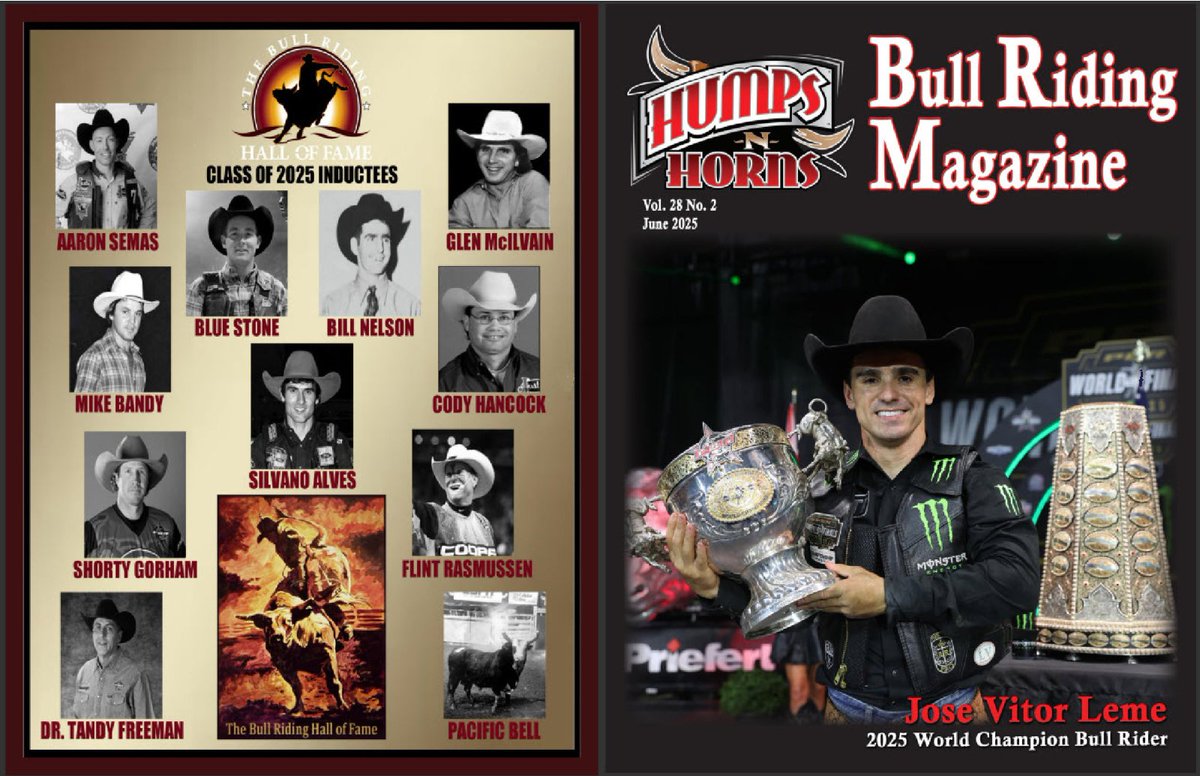 Front and back covers look of the June issue of Humps N Horns Bull Riding Magazine
Check out all of this month's features, articles, photos and the latest news from the Bull Riding World at:
humps-horns.com
Thank You to our Partners at Humps N Horns Bull Riding Magazine