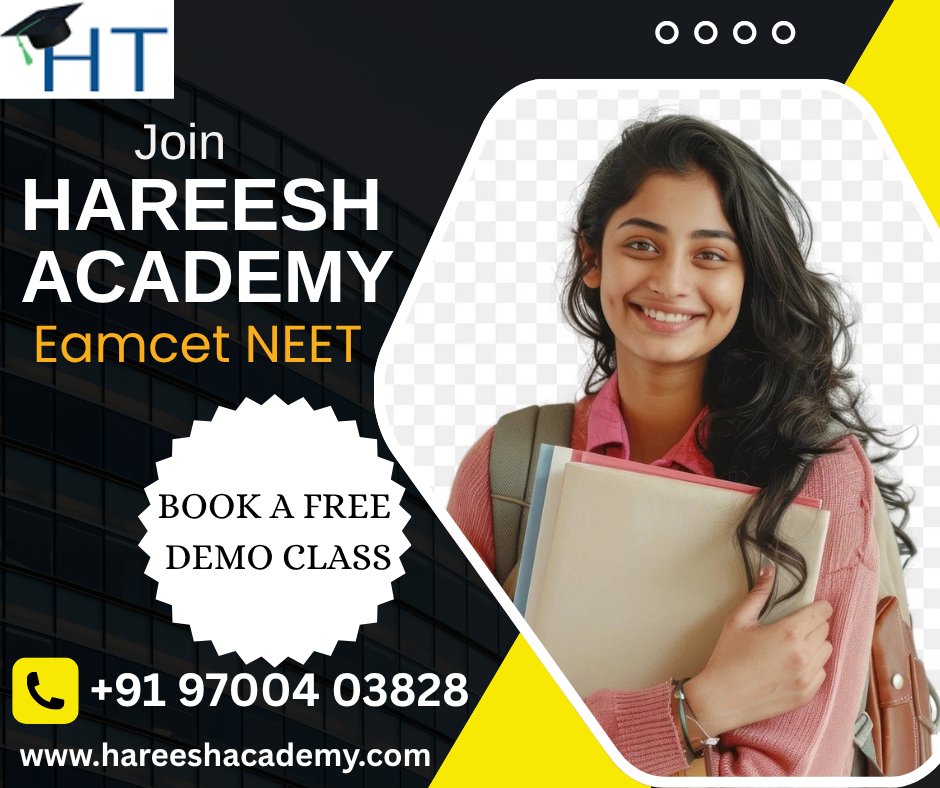 hareeshacademy8's tweet image. Join Hareesh Academy
Online &amp;amp; Offline for NEET, IIT-JEE MAINS
EAMCET/EAPCET
SPOKEN ENGLISH
#bestcoachingcentreforneet #bestcoachinginstituteforjee #hareeshacademyecilcontactnumber